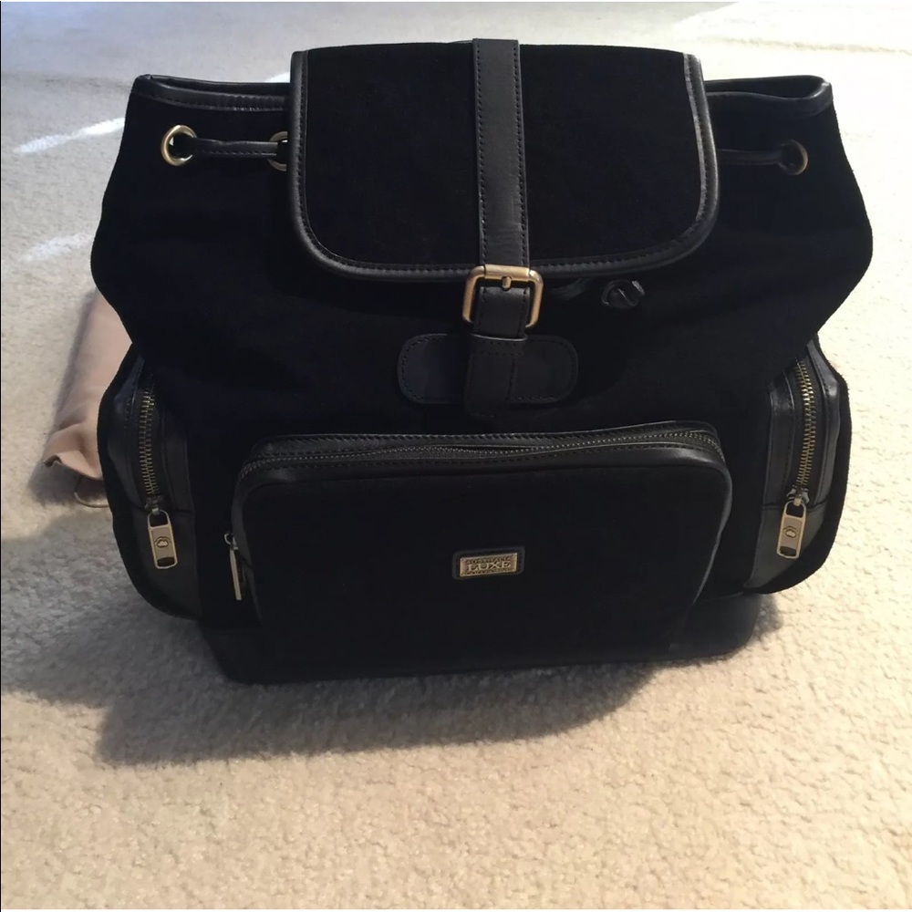 AUSTRALIA LUXE COLLECTIVE 'BALDWIN' SUEDE/LEATHER BACKPACK